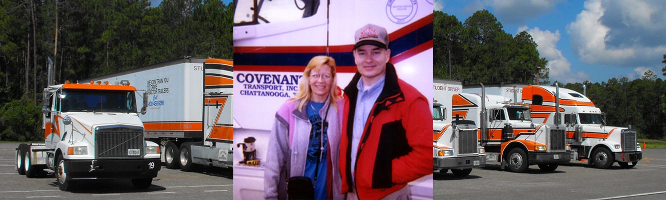 Truck Driving School Graduates Lars Hall and Kathleen Buck: May 2004