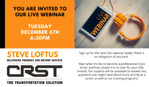 Free webinar with National Training and CRST