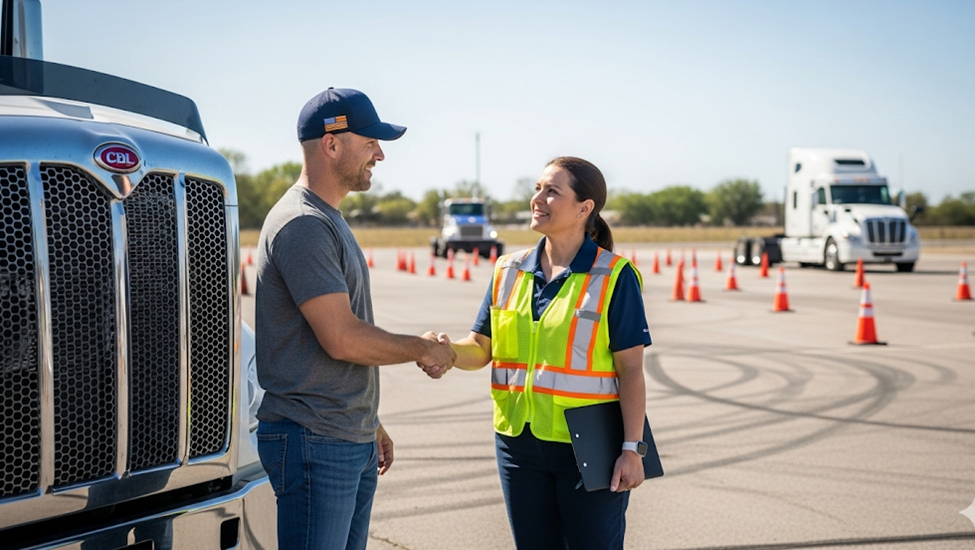 Woman in trucking