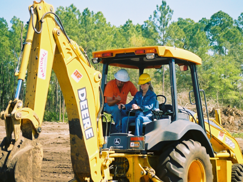 woman excavator operator